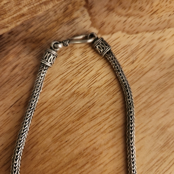 Elegant Artisan Bali Style 925 Silver Beaded Necklace. Designer Stamp BA Suarti - Picture 4 of 4